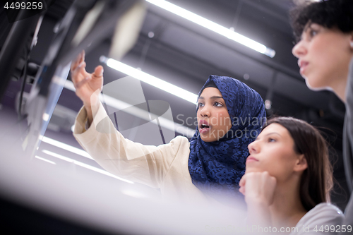 Image of multiethnics team of software developers working together