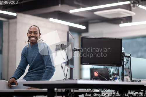 Image of Portrait of black male software developer