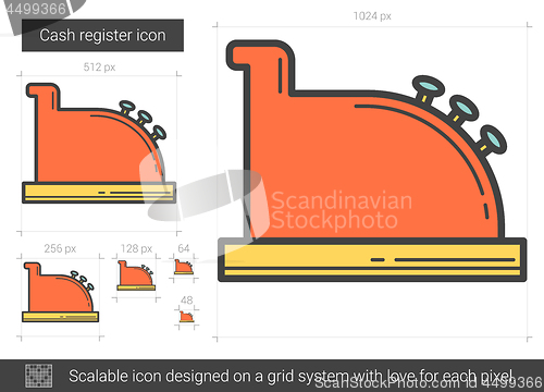 Image of Cash register line icon.