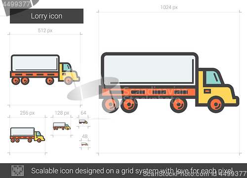 Image of Lorry line icon.