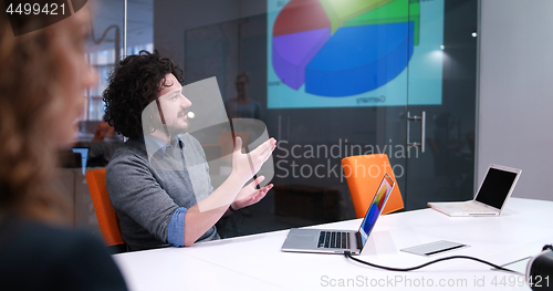 Image of Startup Business Team At A Meeting at modern office building