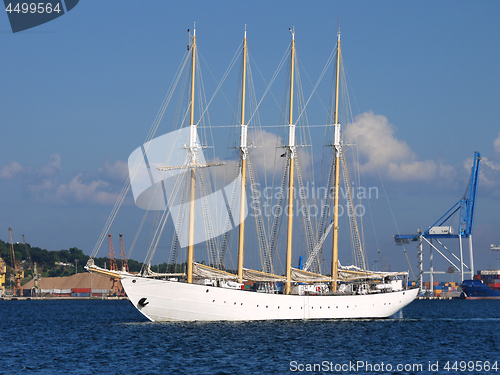 Image of White Sailing Ship.