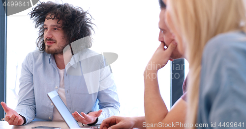 Image of Startup Business Team At A Meeting at modern office building