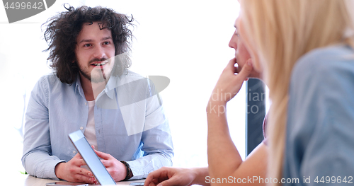 Image of Startup Business Team At A Meeting at modern office building