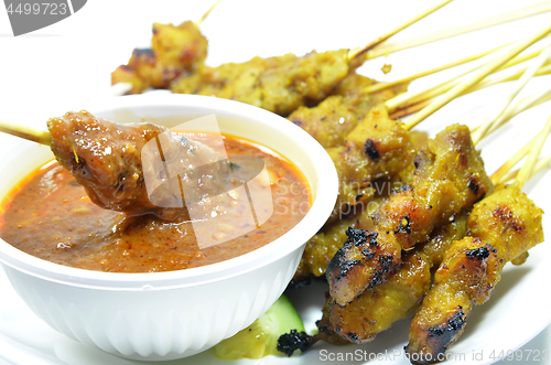 Image of Chicken satay with peanut sauce