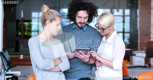 Image of Startup Business Team At A Meeting at modern office building