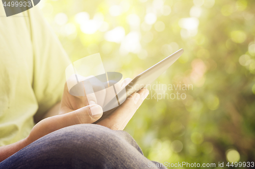 Image of Tablet in hands