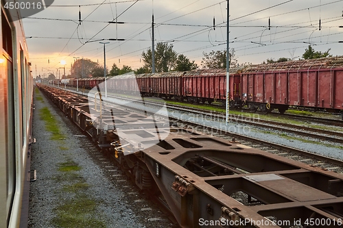 Image of Train Journey at Dusk
