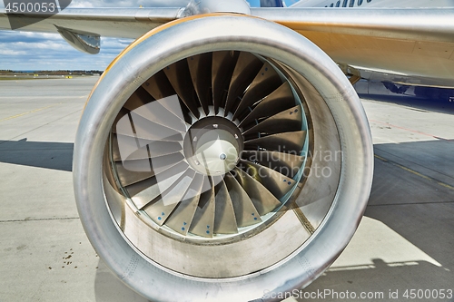 Image of Jet turbine Closeup