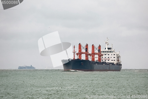 Image of Industrial ship sailing in