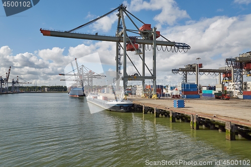 Image of Container Ship in Port