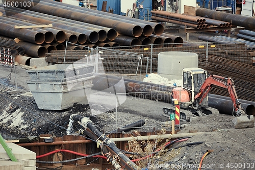 Image of Construction site machinery