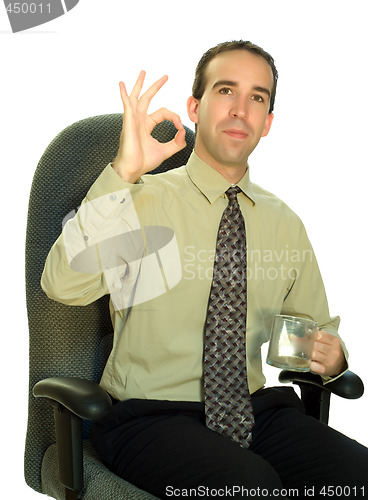 Image of Businessman Sitting With Coffee