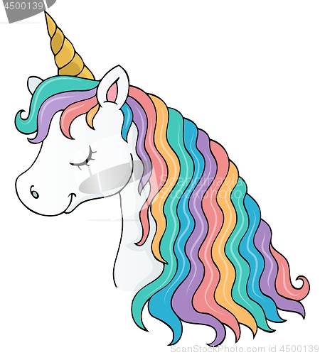 Image of Stylized unicorn head theme image 1