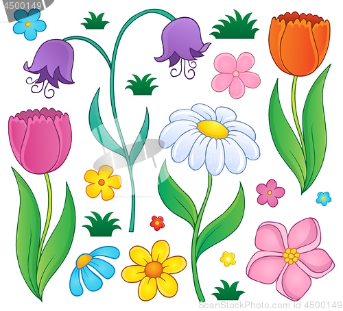Image of Spring flowers thematic set 4