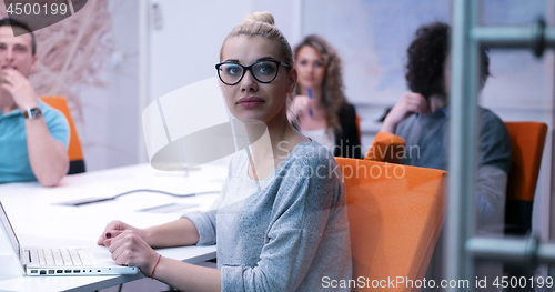 Image of Startup Business Team At A Meeting at modern office building