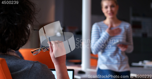Image of Startup Business Team At A Meeting at modern office building