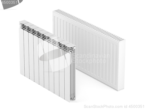 Image of Steel and aluminum heating radiators