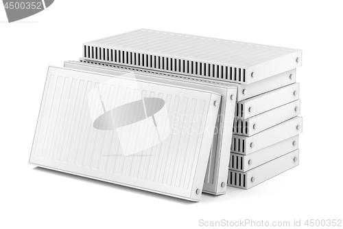 Image of Heating radiators on white background