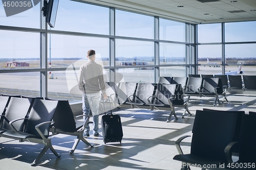 Image of Traveler in airport terminal