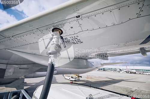 Image of Refueling of airplane