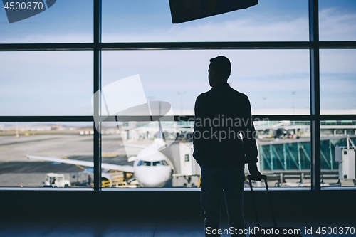 Image of Traveler in airport terminal