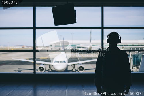 Image of Traveler with headphones