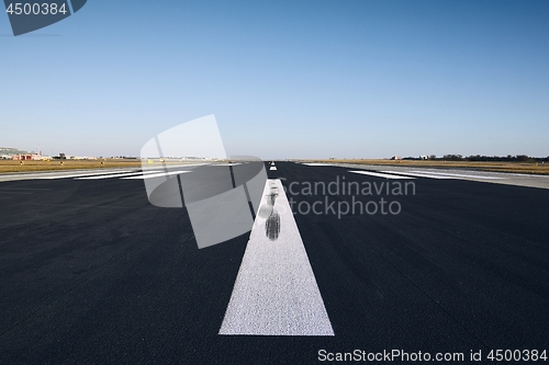 Image of Surface level of airport runway