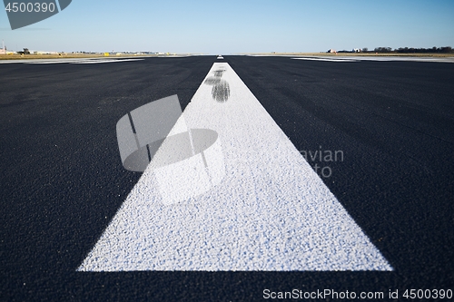 Image of Surface level of airport runway