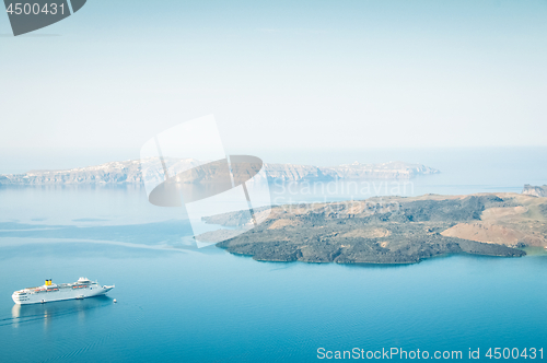 Image of Beautiful landscape with sea view near Santorini