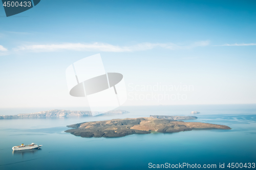 Image of Beautiful landscape with sea view near Santorini