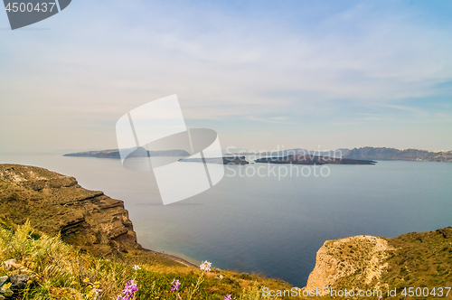 Image of Beautiful landscape with sea view of the Nea Kameni