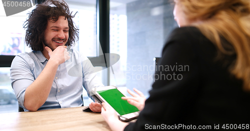 Image of Startup Business Team At A Meeting at modern office building