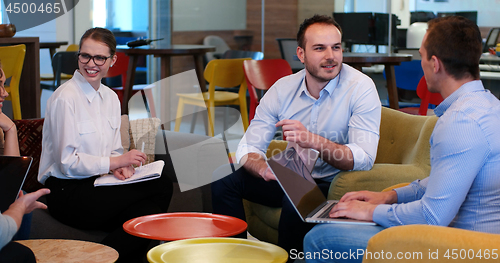 Image of Startup Business Team At A Meeting at modern office building