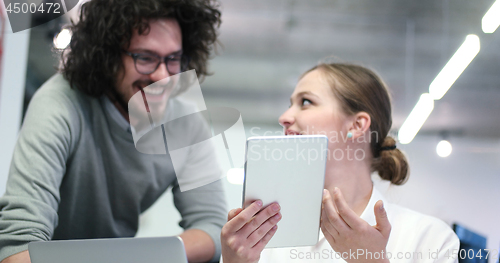 Image of Startup Business Team At A Meeting at modern office building