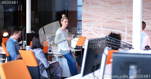 Image of Startup Business Team At A Meeting at modern office building