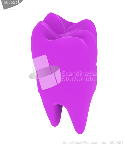 Image of Colorful tooth. 3d illustration