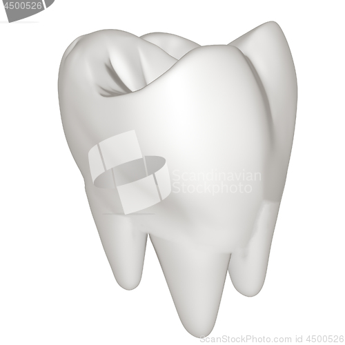 Image of Metal tooth. 3d illustration