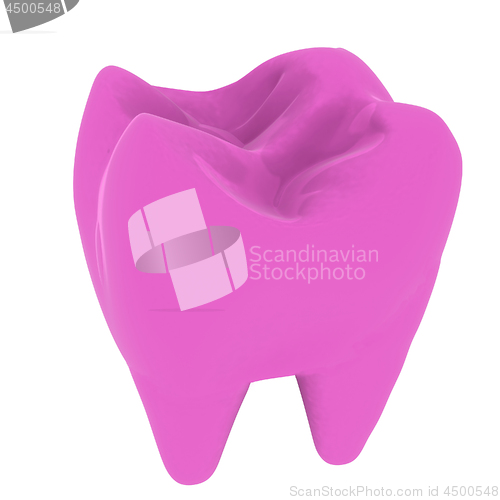 Image of Colorful tooth. 3d illustration