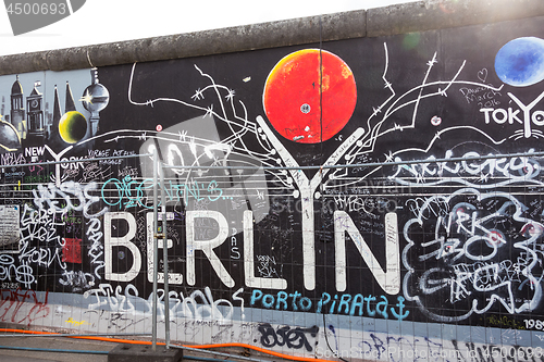 Image of Grafitti on Berlin Wall, today an international memorial of freedom.