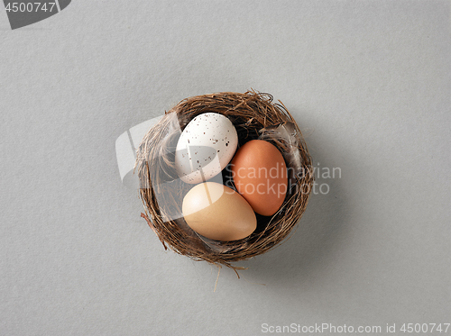 Image of nest of easter eggs