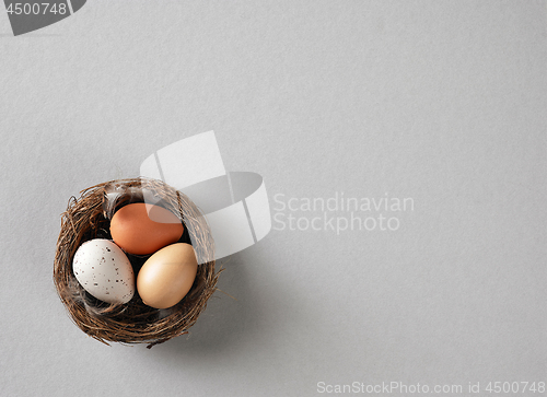 Image of nest of easter eggs