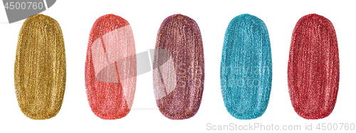 Image of various color glitter nail polish