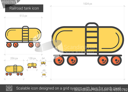 Image of Railroad tank line icon.