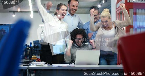 Image of Startup Business Team At A Meeting at modern office building