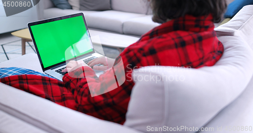 Image of man drinking coffee enjoying relaxing lifestyle