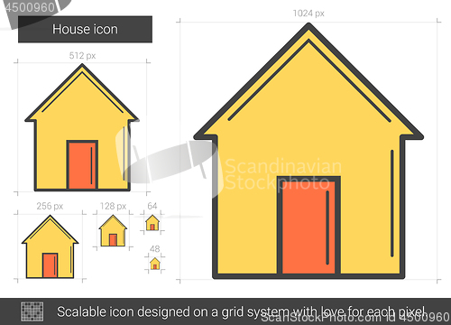 Image of House line icon.