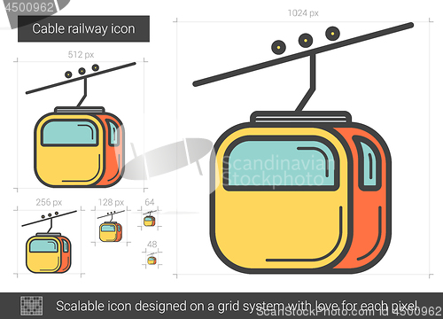 Image of Cable railway line icon.