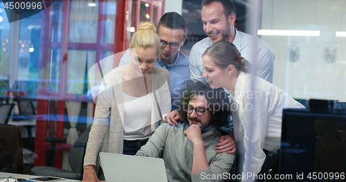 Image of Startup Business Team At A Meeting at modern office building