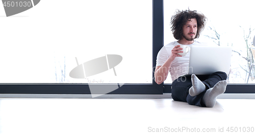 Image of man enjoying relaxing lifestyle